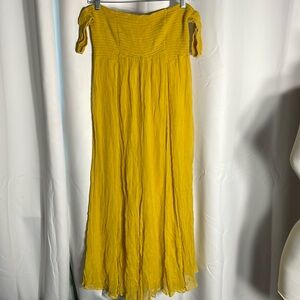 NWT Free People boho mustard jumpsuit